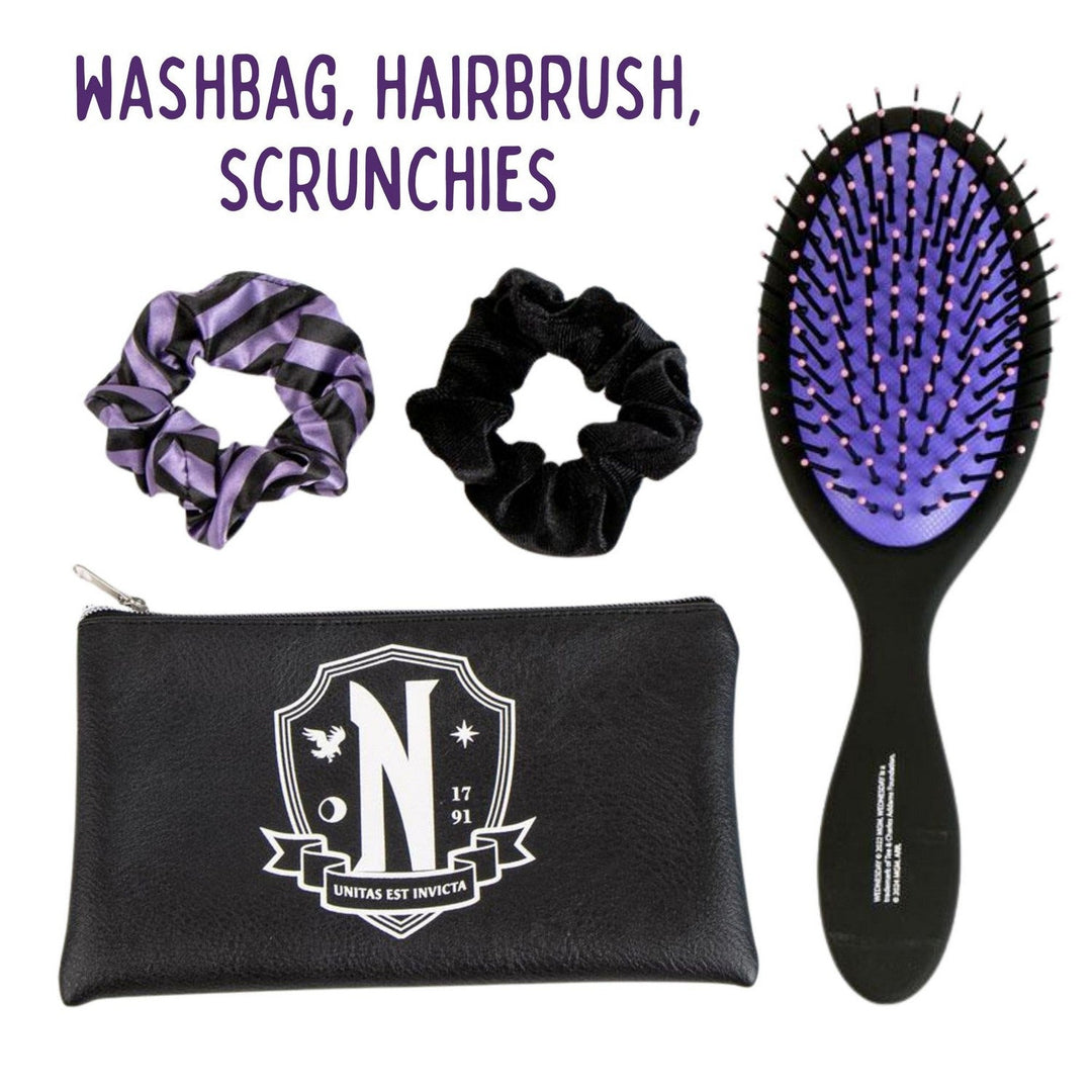Collectable 4 Piece Hairbrush, Scrunchie And Set Wednesday Bag 2500003140