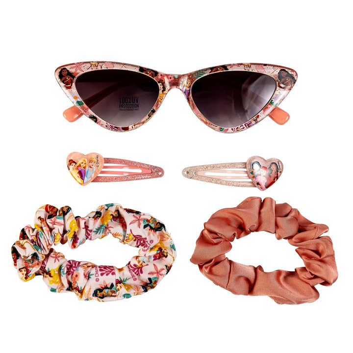 Disney 5 Piece Sunglasses, Scrunchie And Hair Clip Beauty Princess Pink Set 2500003212