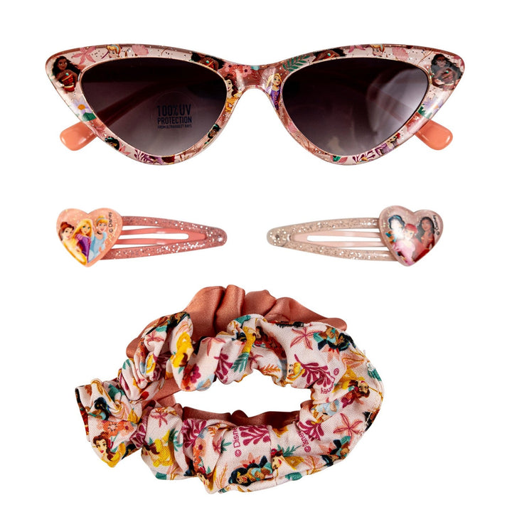 Disney 5 Piece Sunglasses, Scrunchie And Hair Clip Beauty Princess Pink Set 2500003212