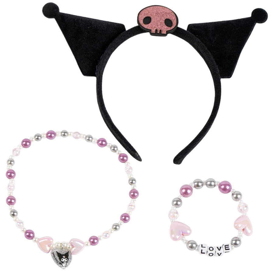 Hello Kitty & Friends 3 Pcs Headband, And Necklace Accessories Set Kuromi Bracelet 2500003438