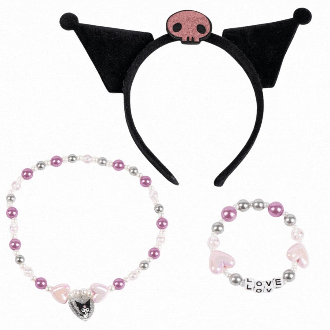 Hello Kitty & Friends 3 Pcs Headband, And Necklace Accessories Set Kuromi Bracelet 2500003438