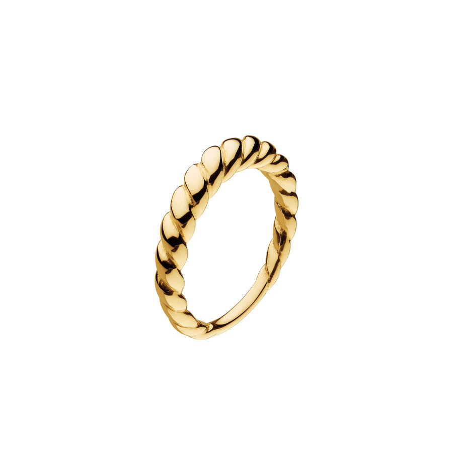 Dew Gold Plated Chunky Twist Ring 2512GD