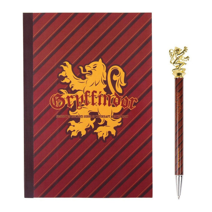 Harry Potter 2 Piece And Pen Stationery Set Gryffindor Red Notebook 2700000461