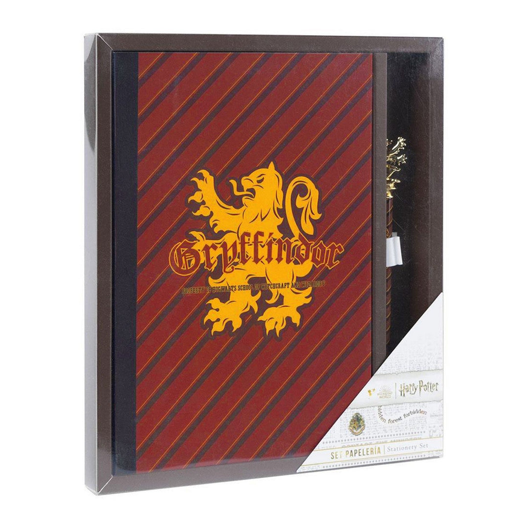 Harry Potter 2 Piece And Pen Stationery Set Gryffindor Red Notebook 2700000461