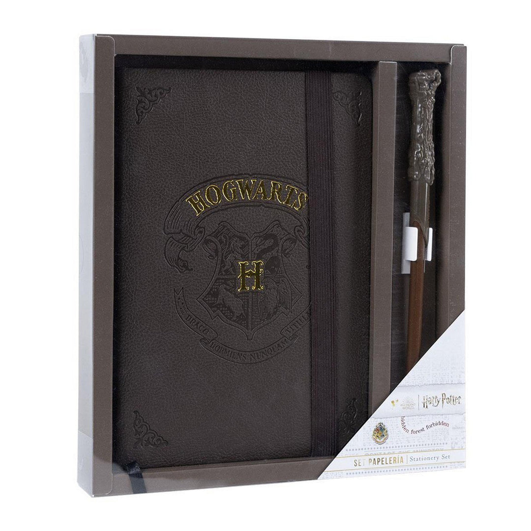 Harry Potter 2 Piece And Wand Pen Stationary Set Notebook 2700000465