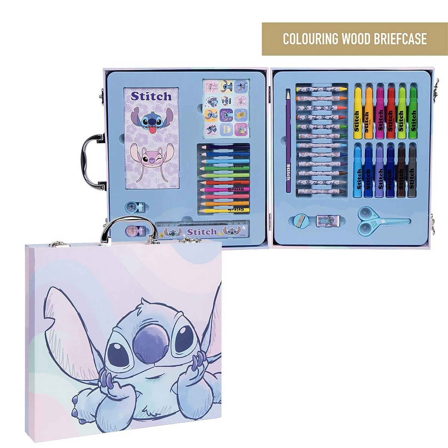 Disney Colouring Set Briefcase Stitch Stationery 2700001236