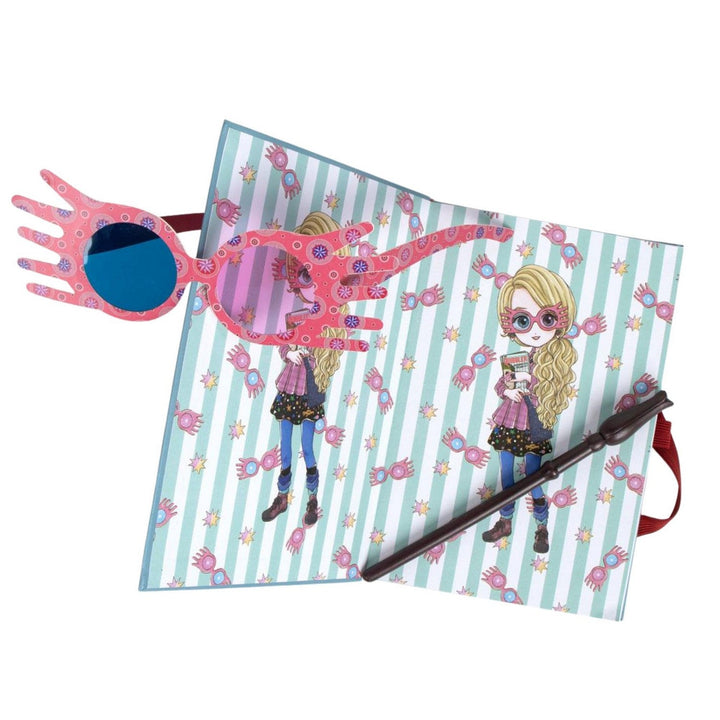 Harry Potter 3 Piece Luna Lovegood Stationery Set With , Pen And Paper Glasses Notebook 2700001522