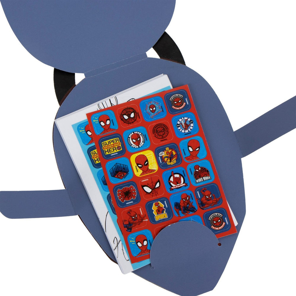 Marvel 28 Piece Activity Album With Colouring Sheets, Crayons And Stickers Spiderman Red Set 2700001792