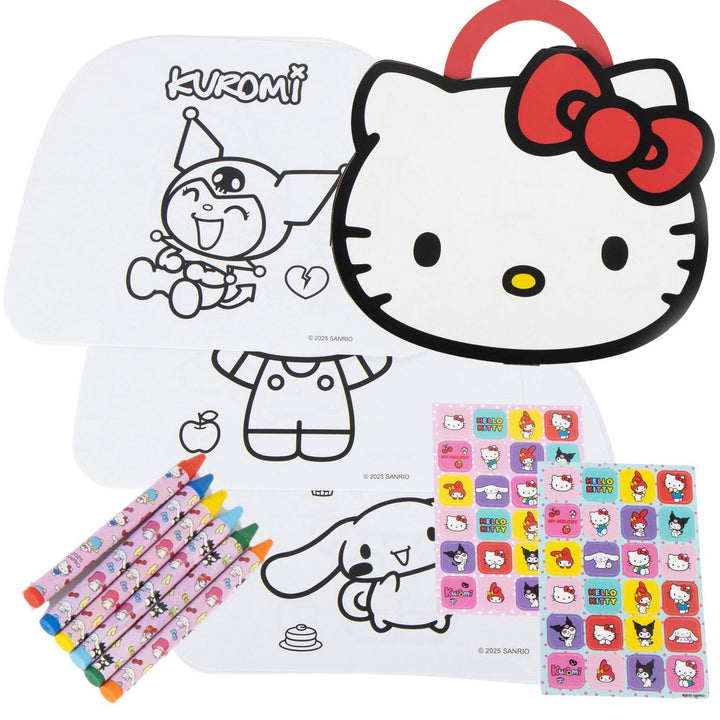 Hello Kitty & Friends 28 Piece Activity Album With Colouring Sheets, Crayons And Stickers Set 2700001793