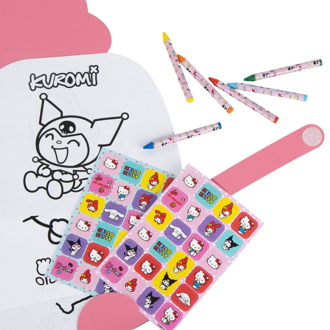 Hello Kitty & Friends 28 Piece Activity Album With Colouring Sheets, Crayons And Stickers Set 2700001793