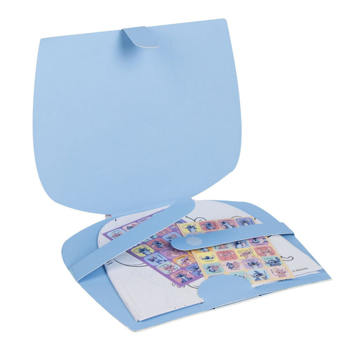 Disney 28 Piece Activity Album With Colouring Sheets, Crayons And Stickers Stitch Set 2700001794