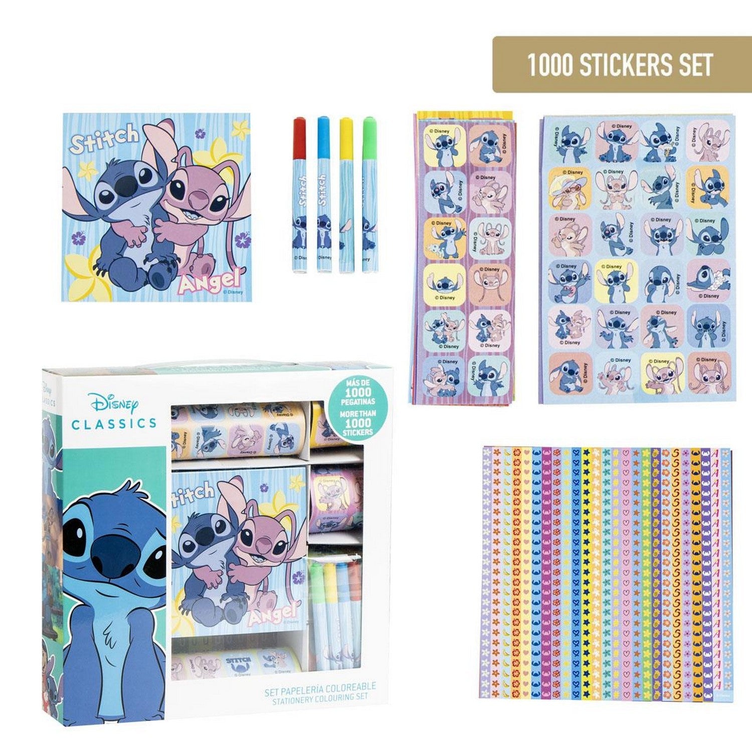 Disney 1000 Pieces Sticker Pack Stitch Set 2700001801
