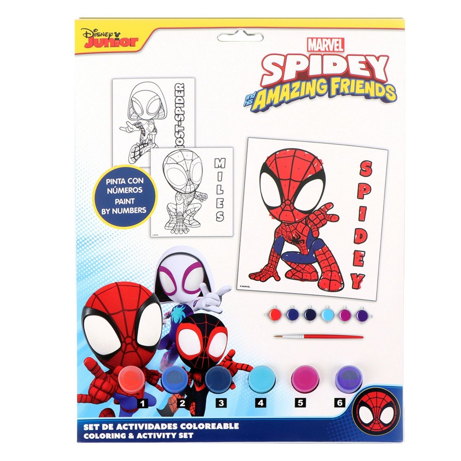 Marvel 8 Piece Per Pack Paint By Numbers Spiderman Set 2700001807