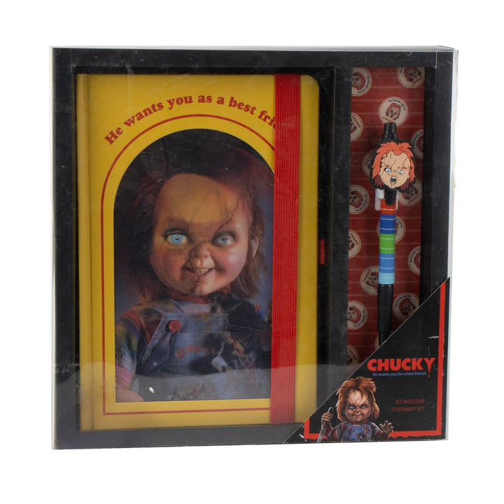 Collectable 2 Piece Stationary And Pen Set Chucky Orange Notebook 2700001997