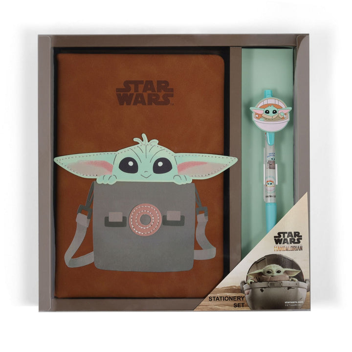 Star Wars stationery set with a notebook and pen in packaging