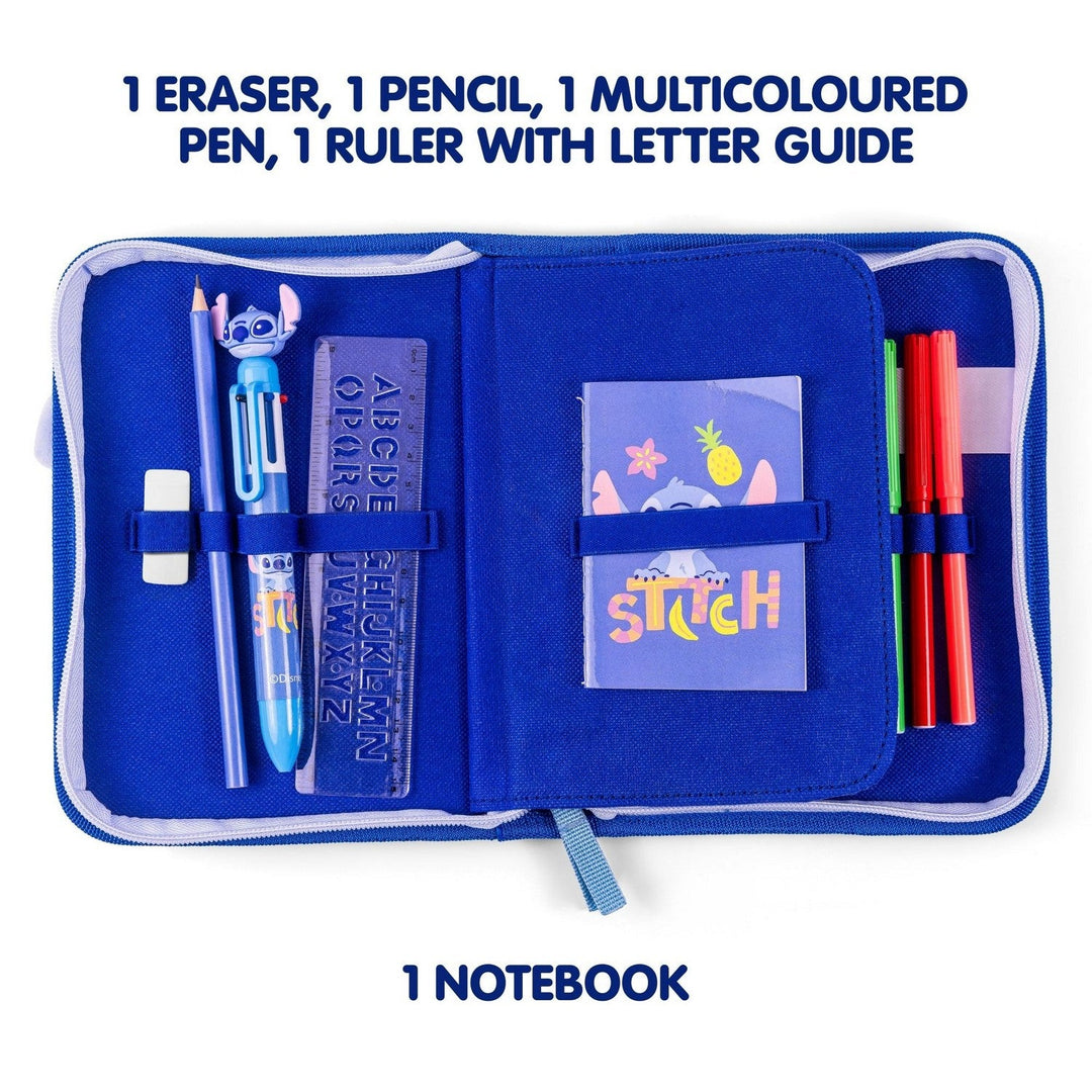 Disney Pencil Case With Accessories 2 Compartments Stitch Blue 2700002304