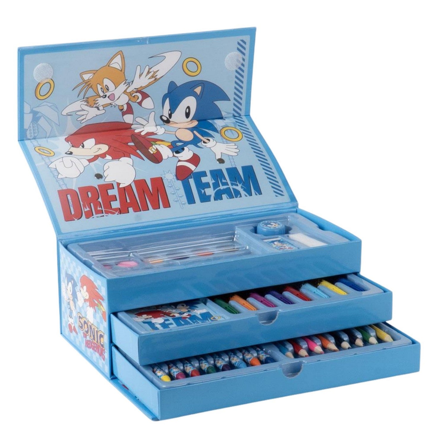 Kids Film And Cartoon Colorable Briefcase Sonic Turquoise Set 2700002319