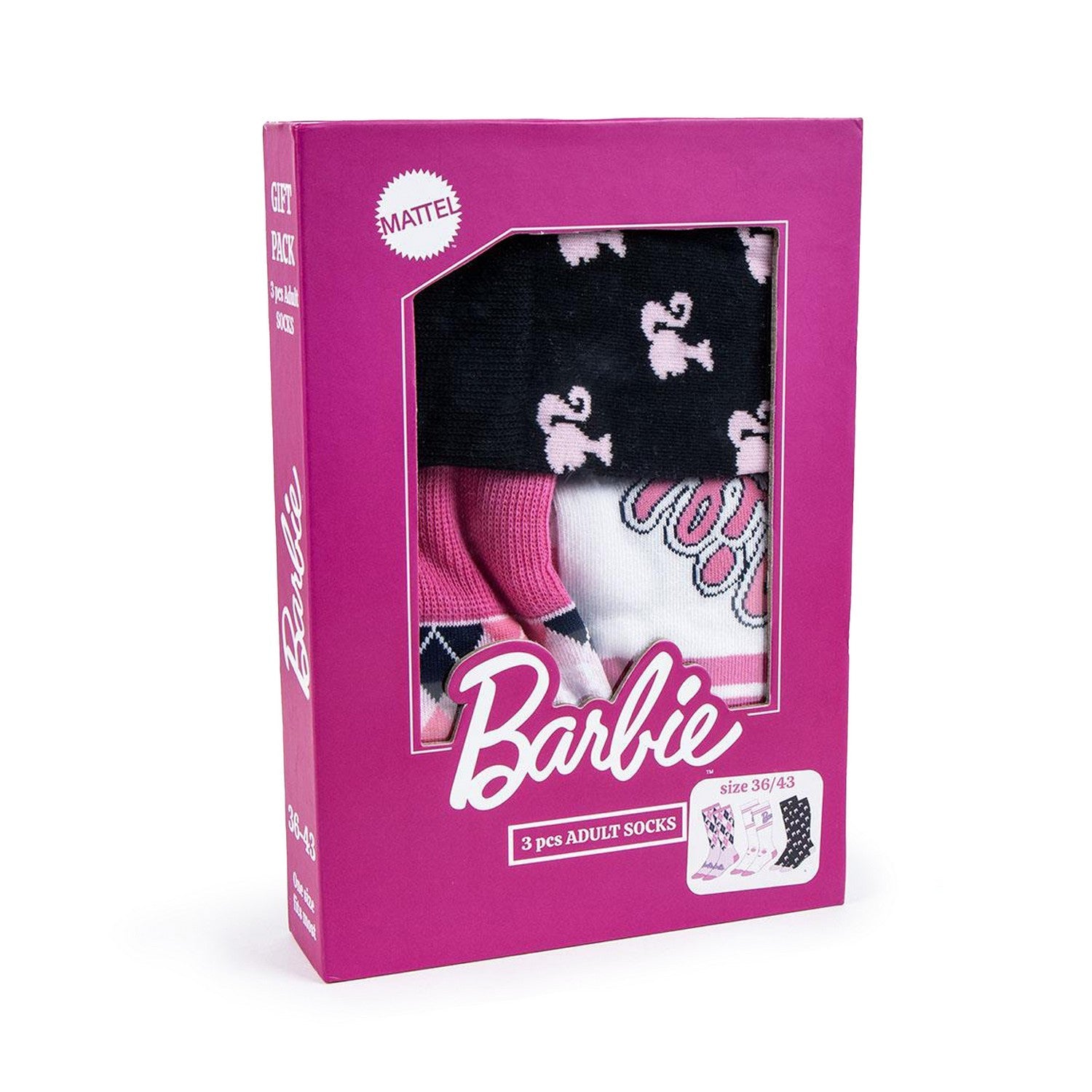 Barbie 3 Pieces Socks Pink Set 2900002452