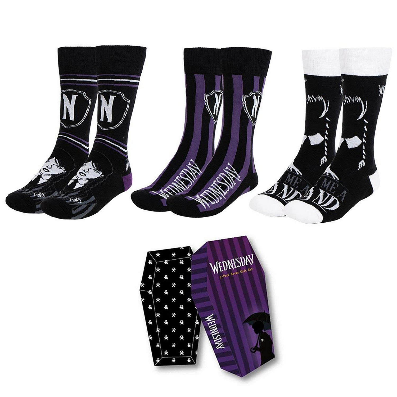 Collectable 3 Pieces Socks Wednesday Set 2900002453