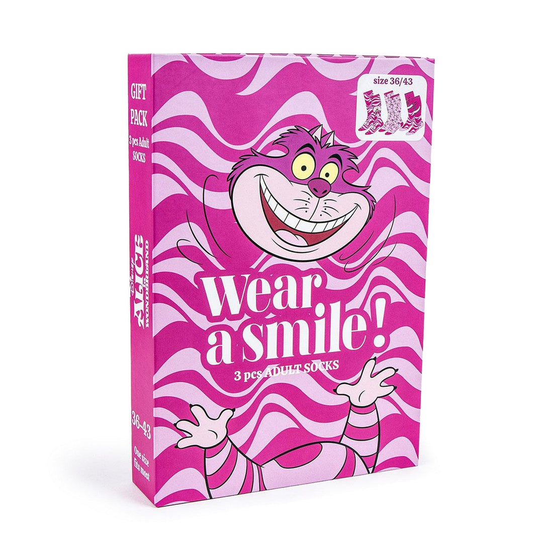 Disney 3 Pieces Socks Cheshire Cat Pink Set 2900002481