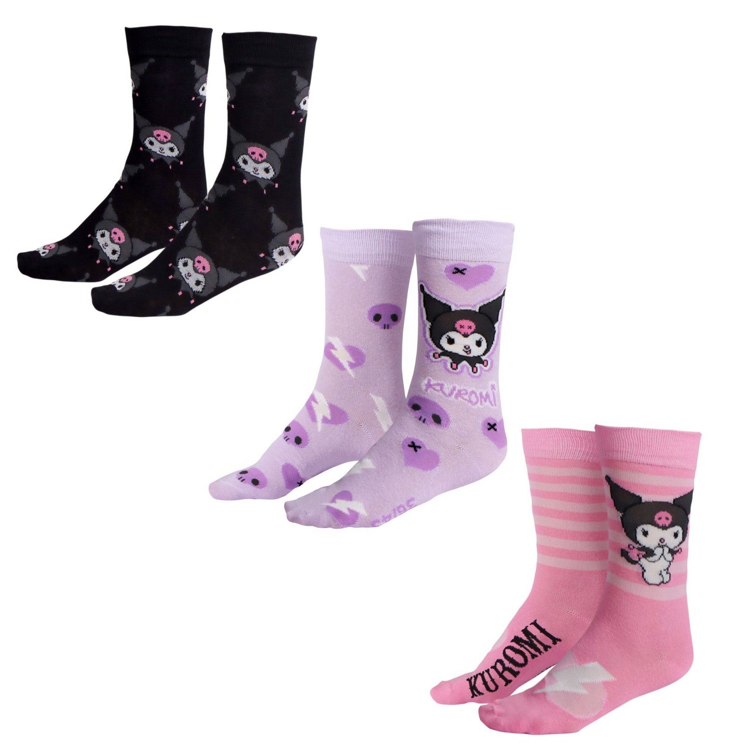 Hello Kitty & Friends 3 Pcs Socks Kuromi Set 2900003046