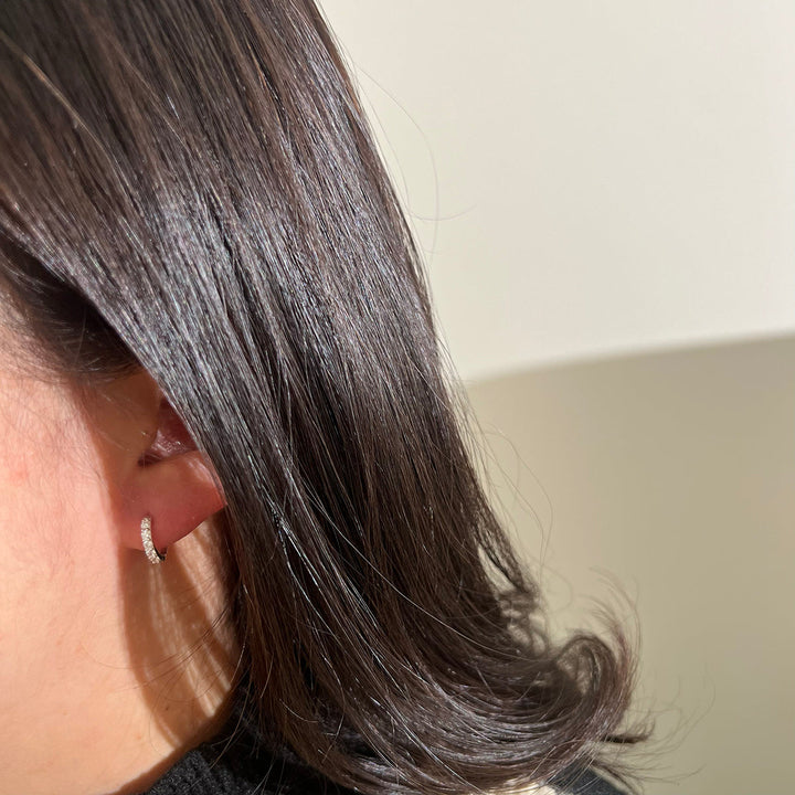 Pave huggie earrings-3