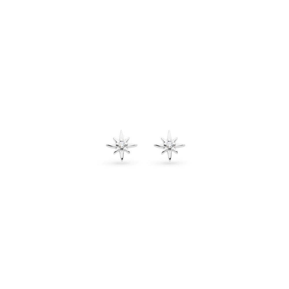 Star-shaped earrings on a white background