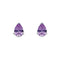 Dew Amethyst Teardrop Stud Earrings 32923AM