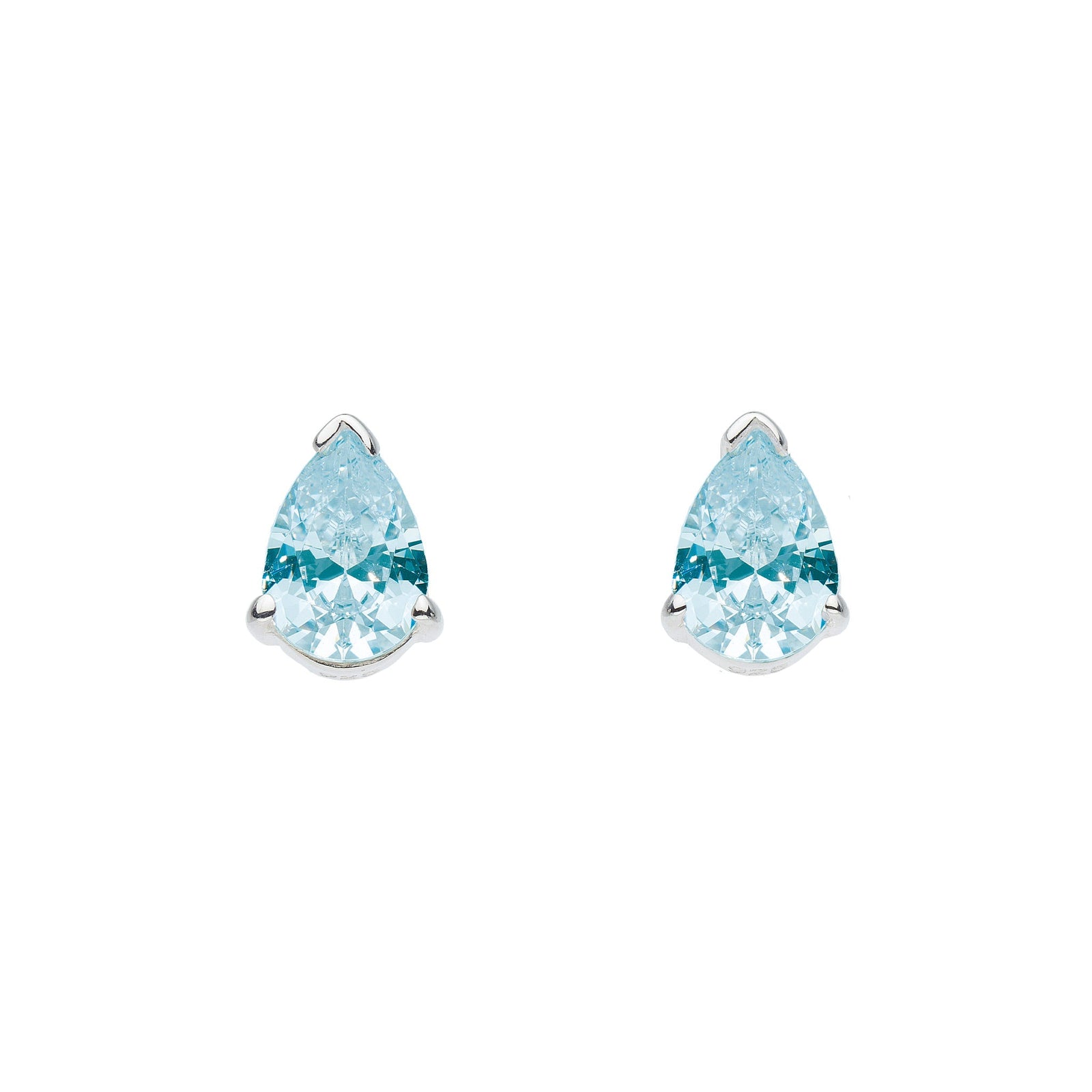 Dew Blue Topaz Teardrop Stud Earrings 32923BT