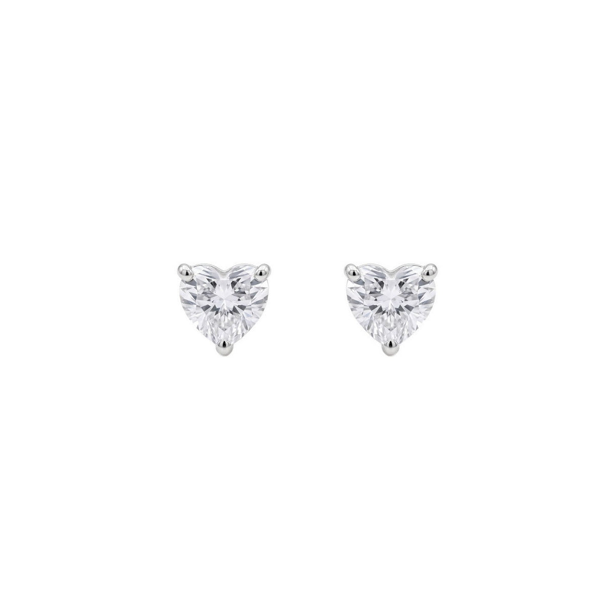 Dew CZ Dainty Heart Stud Earrings