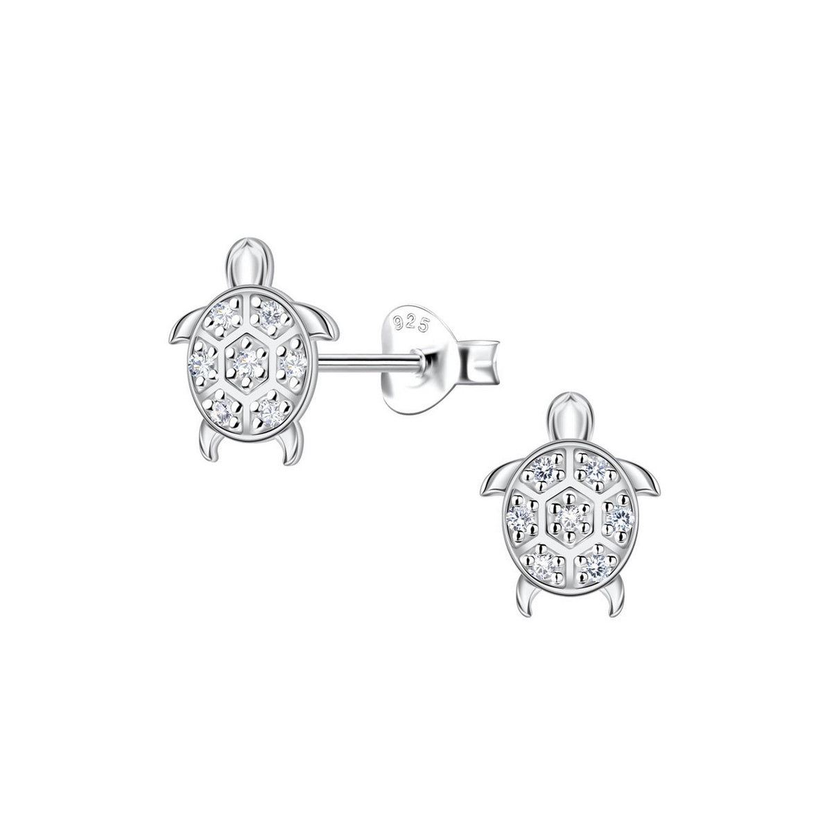 Dew CZ Tortoise Stud Earrings