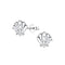 Dew CZ Starfish and Shell Stud Earrings