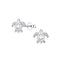 Dew CZ Turtle Stud Earrings