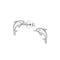 Dew CZ Dolphin Stud Earrings