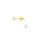 Dew 3mm Zirconia Gold Plated Petite Star Stud Earrings 34889GCZ