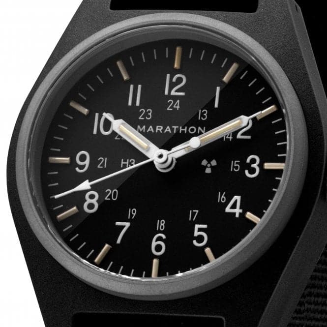 34mm Black General Purpose Mechanical (GPM) Ballistic Nylon WatchMarathon WatchesWW194003BK - 0101