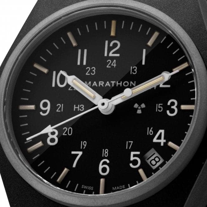 34mm Black General Purpose Quartz Date (GPQ) Ballistic Nylon WatchMarathon WatchesWW194015BK - 0101