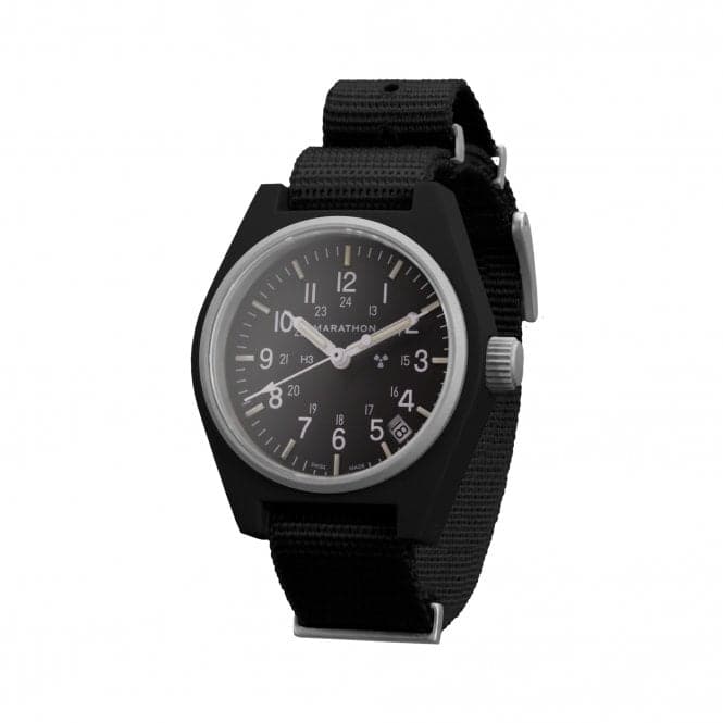 34mm Black General Purpose Quartz Date (GPQ) Nylon DEFSTAN WatchMarathon WatchesWW194015BK - 0108