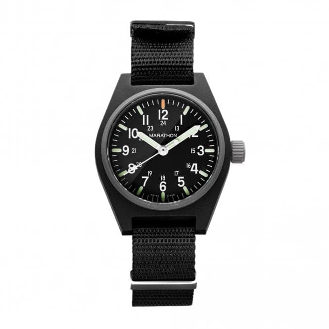 34mm Black General Purpose Quartz MaraGlo (GPQ) Nylon DEFSTAN WatchMarathon WatchesWW194009BK - 0108