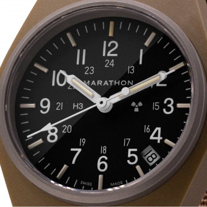 34mm Desert Tan General Purpose Quartz Date (GPQ) Ballistic Nylon WatchMarathon WatchesWW194015DT - 0103