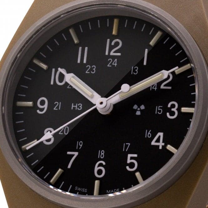 34mm Desert Tan General Purpose Quartz (GPQ) Ballistic Nylon WatchMarathon WatchesWW194004DT - 0803