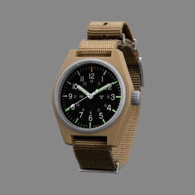 34mm Desert Tan General Purpose Quartz (GPQ) Nylon DEFSTAN WatchMarathon WatchesWW194004DT - 0806