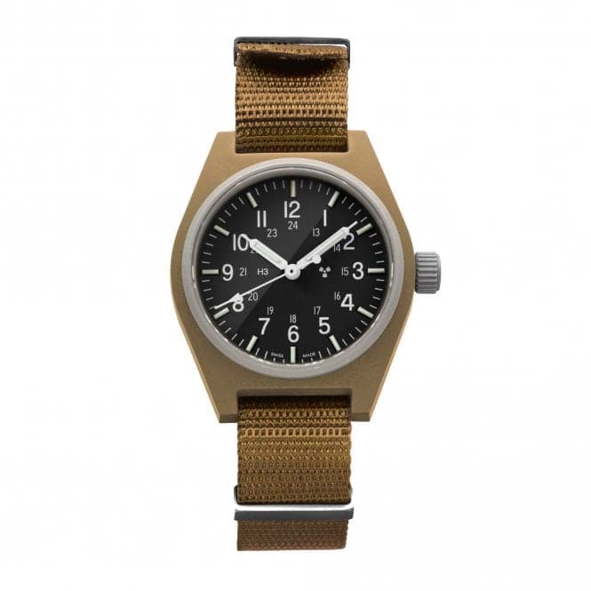 34mm Desert Tan General Purpose Quartz (GPQ) Nylon DEFSTAN WatchMarathon WatchesWW194004DT - 0806