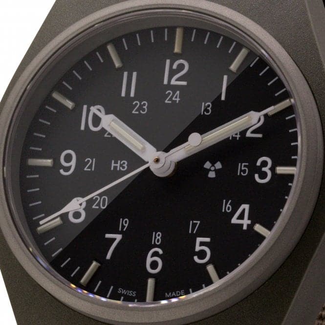 34mm Sage Green General Purpose Quartz (GPQ) Ballistic Nylon WatchMarathon WatchesWW194004SG - 0803