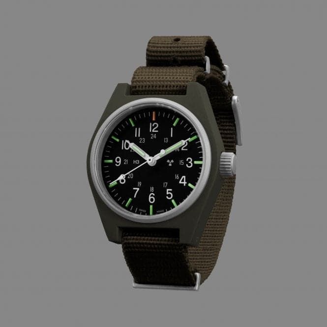 34mm Sage Green General Purpose Quartz (GPQ) Nylon DEFSTAN WatchMarathon WatchesWW194004SG - 0806