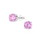 Dew 6mm Pink CZ Four Claw Set Stud Earrings