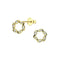 Dew Gold Plated CZ Wreath Stud Earrings