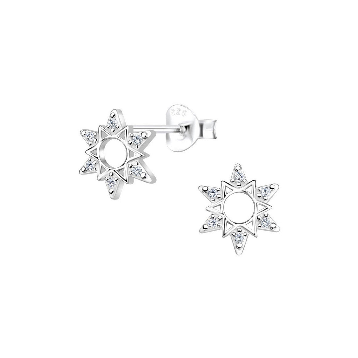 Dew Sun CZ Stud Earrings
