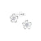 Dew Open Flower CZ Stud Earrings