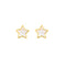 Star with Mother of Pearl Gold Plated Stud Earrings 36841MPG